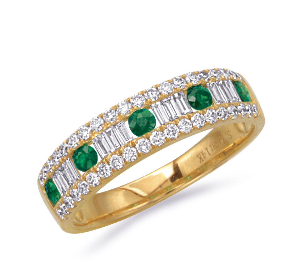 S.Kashi Diamond & Emerald Fashion Ring