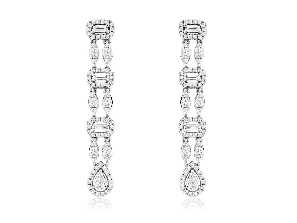 Royal Jewelry Diamond Dangle Earrings
