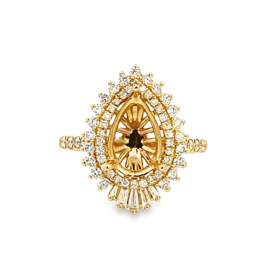 SDC Creations Double Halo Semi-mount Ring