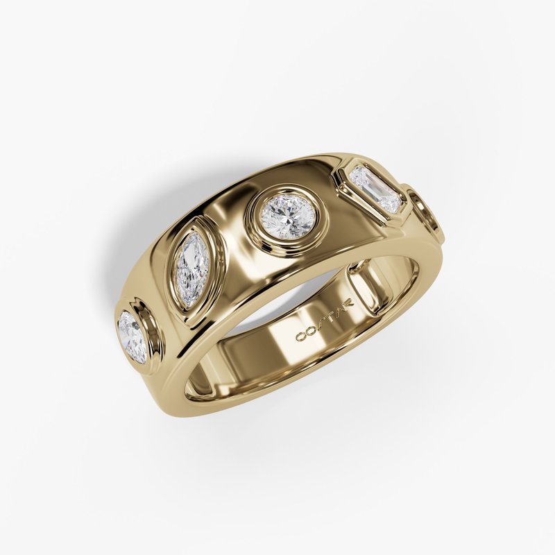 Costar Bezel Set Mixed Diamond Ring