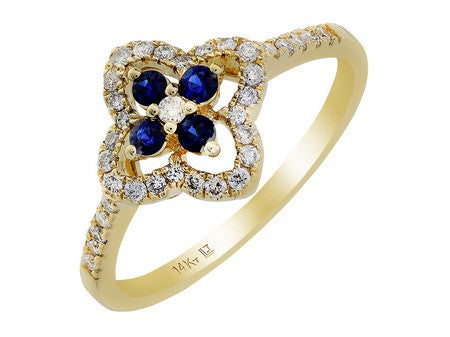 Legend Jewelry Sapphire Floral Ring