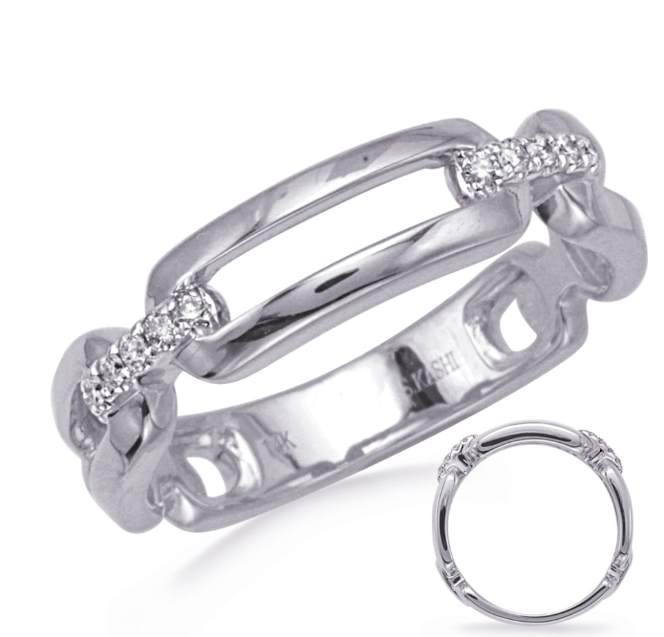 S.Kashi Diamond Paperclip Ring