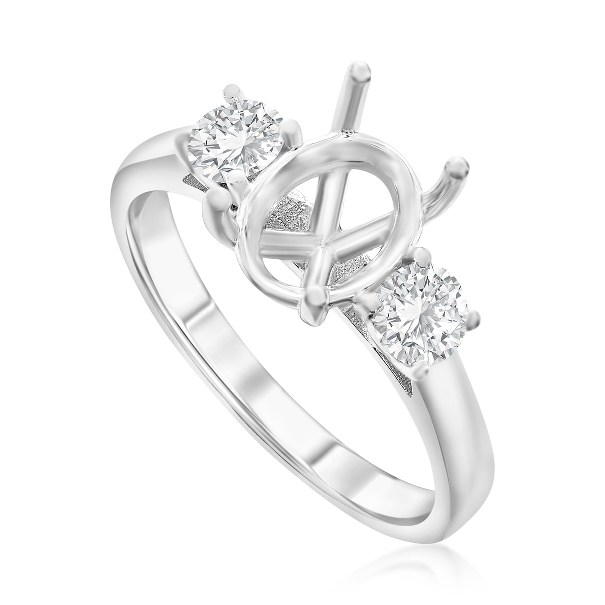 Nasbro Three Stone Diamond Engagement Ring