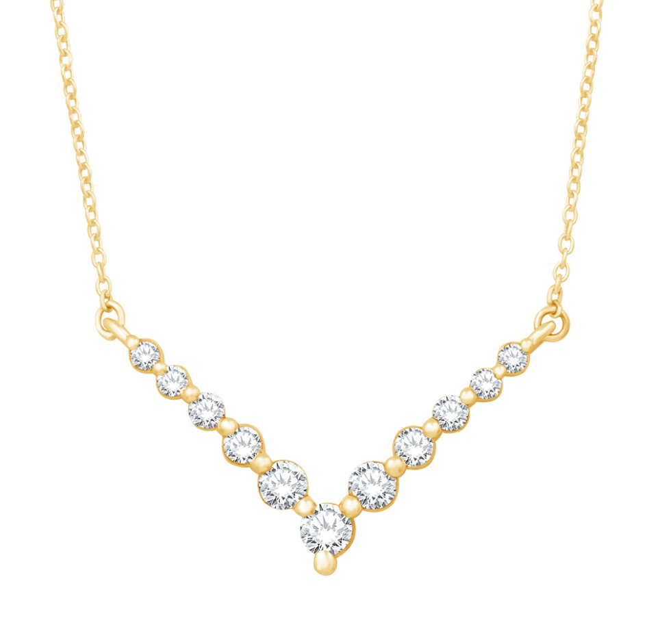 S.Kashi Diamond Chevron Necklace