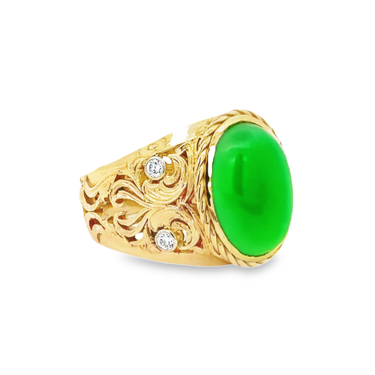 Custom Men's Jade Ring