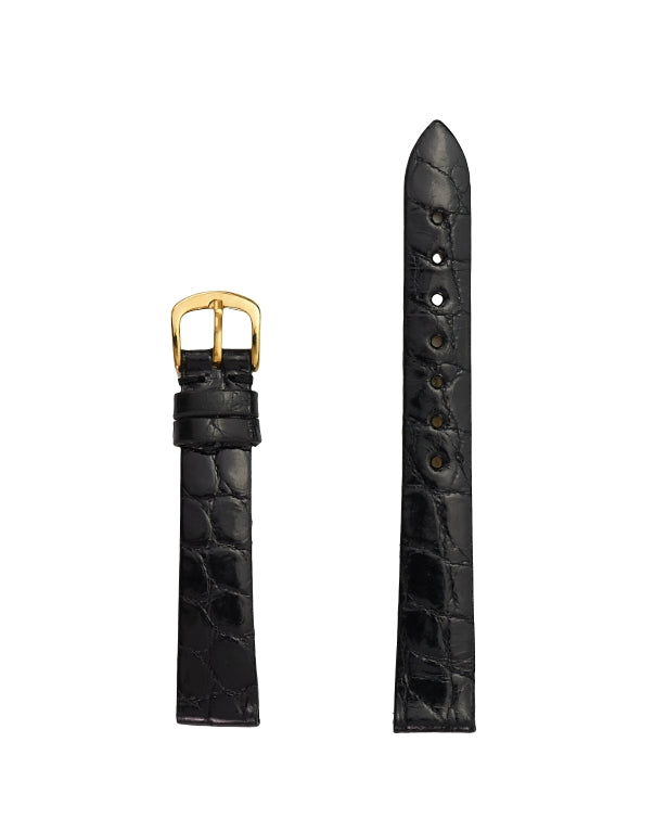 Hadley Roma Crocodile Leather Watch Strap - Black