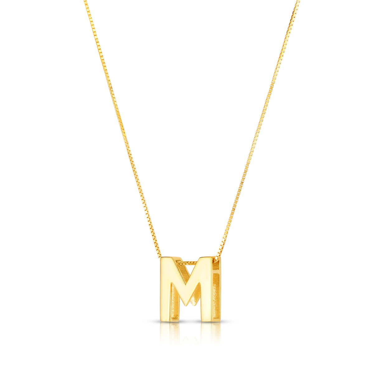 INITAL "M" NECKLACE
14YG BOX