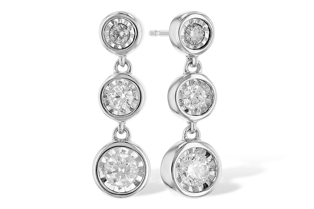 Allison Kaufman Diamond Bezel Dangle Earrings