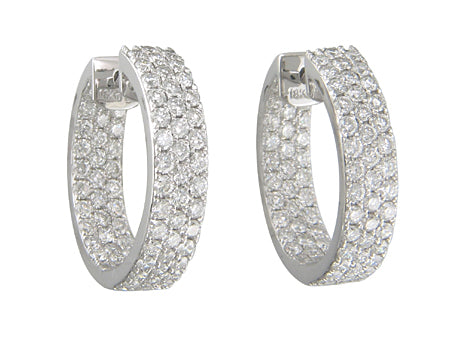 Legend Jewelry Diamond Hoop Earrings