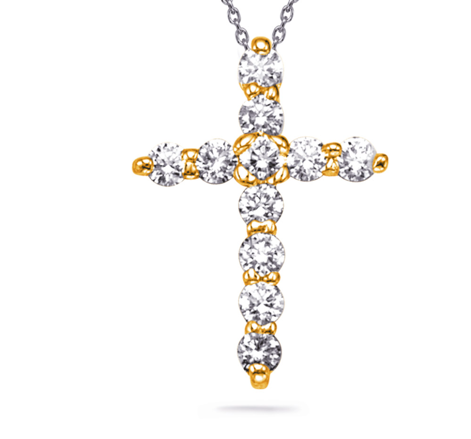 S.Kashi Diamond Cross Pendant