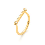 Facet Barcelona Diamond Barbell Ring