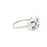 Estate - Platinum Sapphire and Diamond Ring