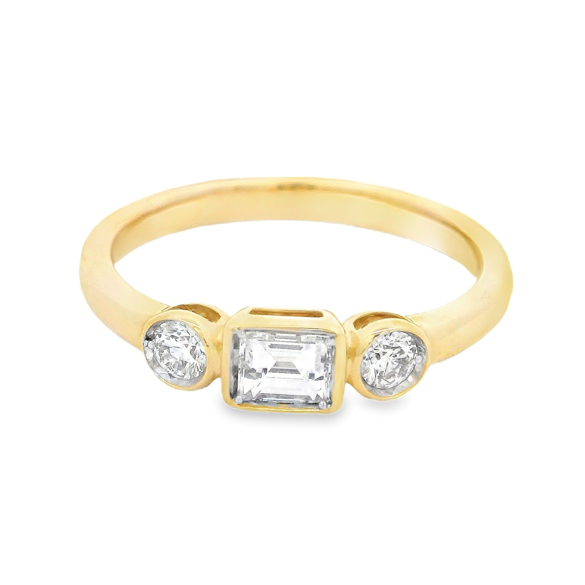 Herra Moti Baguette & Round Diamond Ring