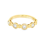 Heera Moti Bezel Set Diamond Ring