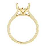 Oval Cathedral Solitaire Engagament Ring