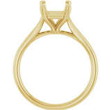 Emerald-Cut Cathedral Solitaire Engagement Ring