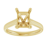 Emerald-Cut Cathedral Solitaire Engagement Ring
