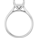 Cathedral Princess Cut Solitaire Engagement Ring