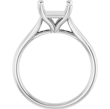 Cathedral Princess Cut Solitaire Engagement Ring