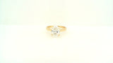 Oval Cathedral Solitaire Engagament Ring