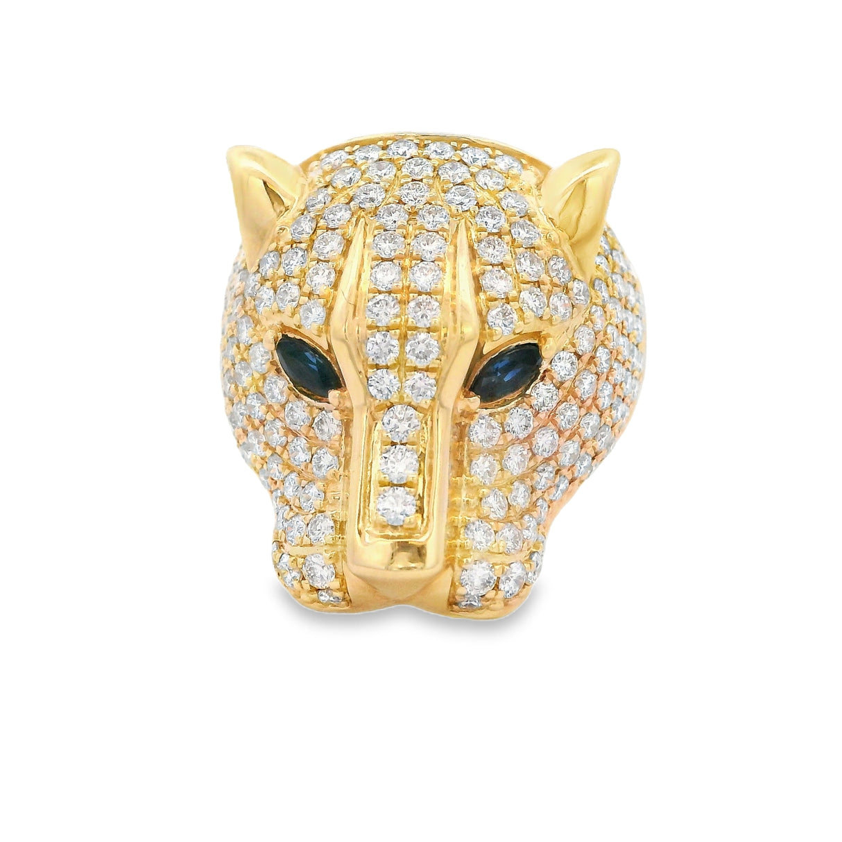 Heera Moti Diamond Panther Ring