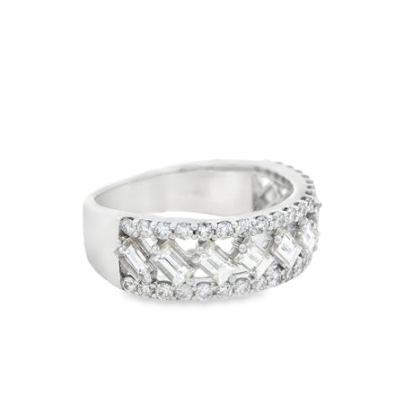 Heera Moti Baguette Diamond Ring