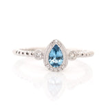 AGI Blue Topaz Beaded Ring