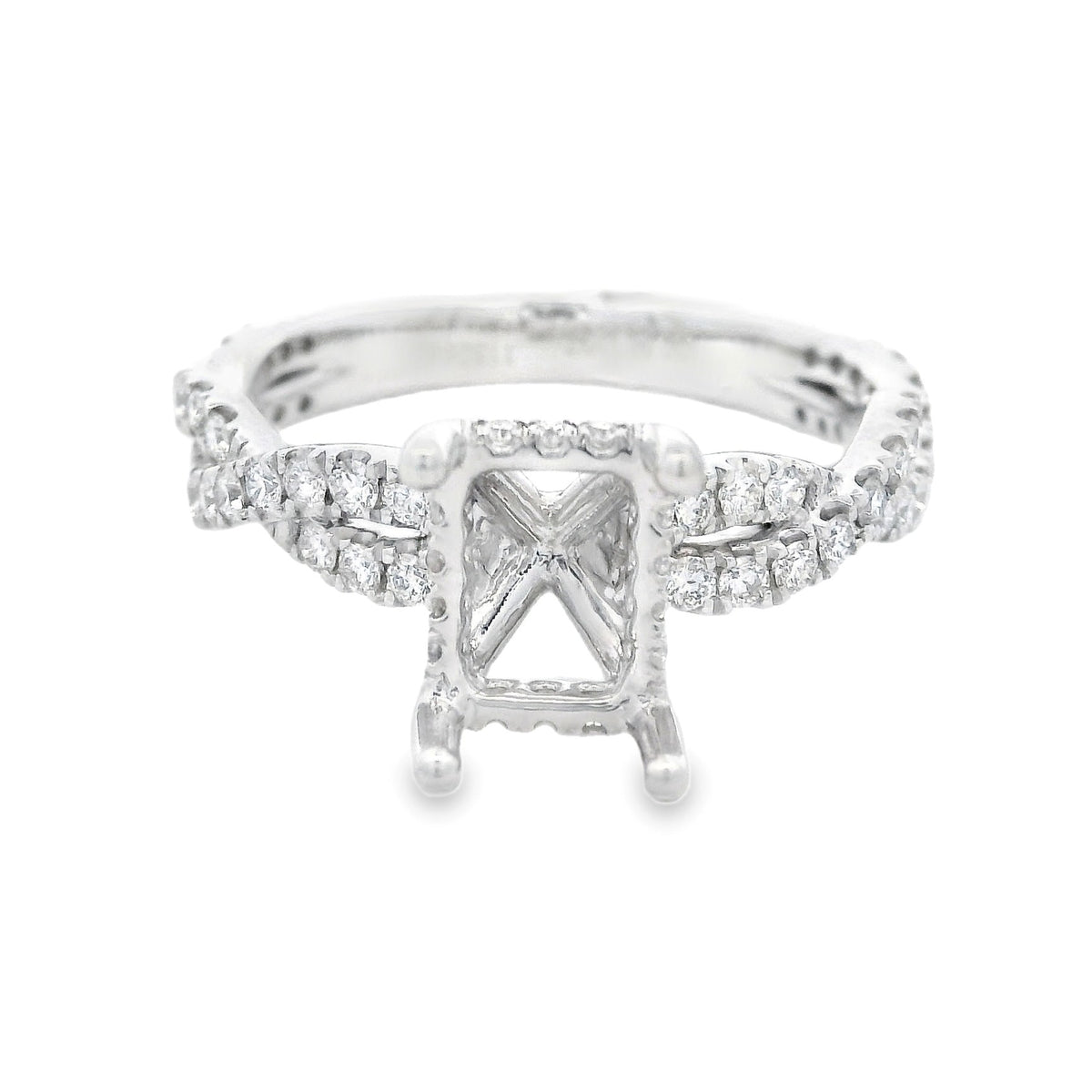 Herra Moti Platinum Hidden Halo Engagement Ring
