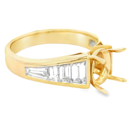 Heera Moti Baguette Diamond Anniversary Ring