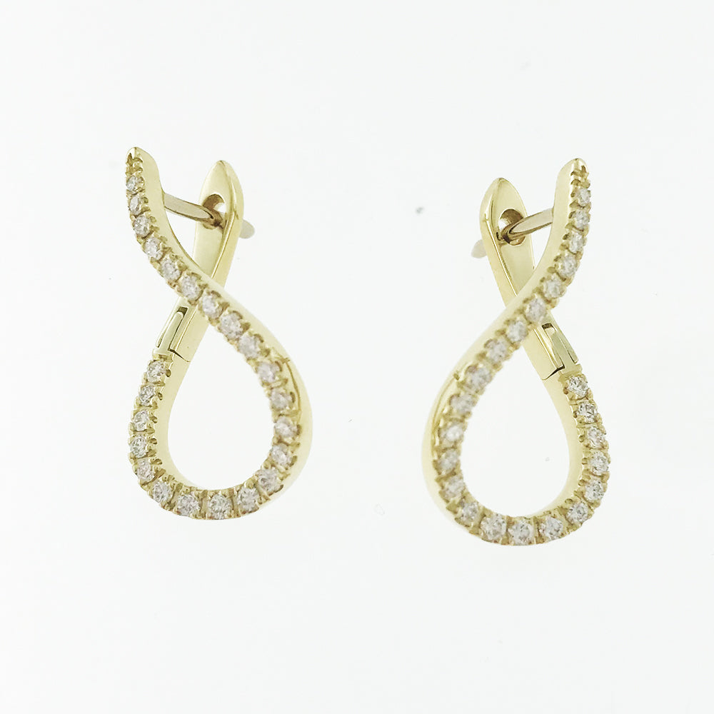 Piero Milano Diamond Teardrop Hoop Earrings