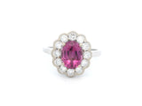 Malaya Garnet Diamond Halo Ring