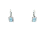 QCD Aquamarine and Diamond Drop Earrings