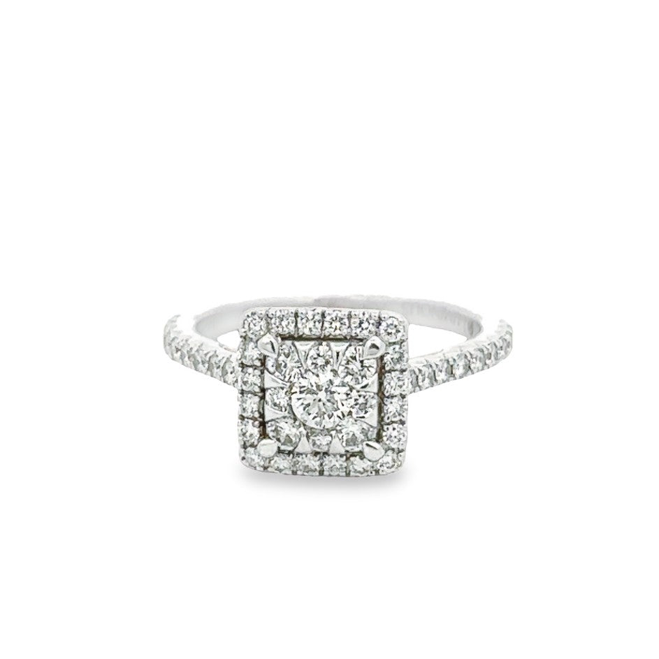 Diamond Cluster Engagement Ring
