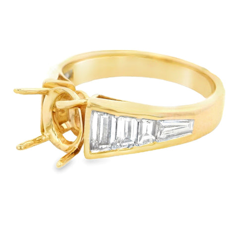 Heera Moti Baguette Diamond Anniversary Ring