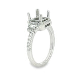 Three Stone Semi-Mount Ring