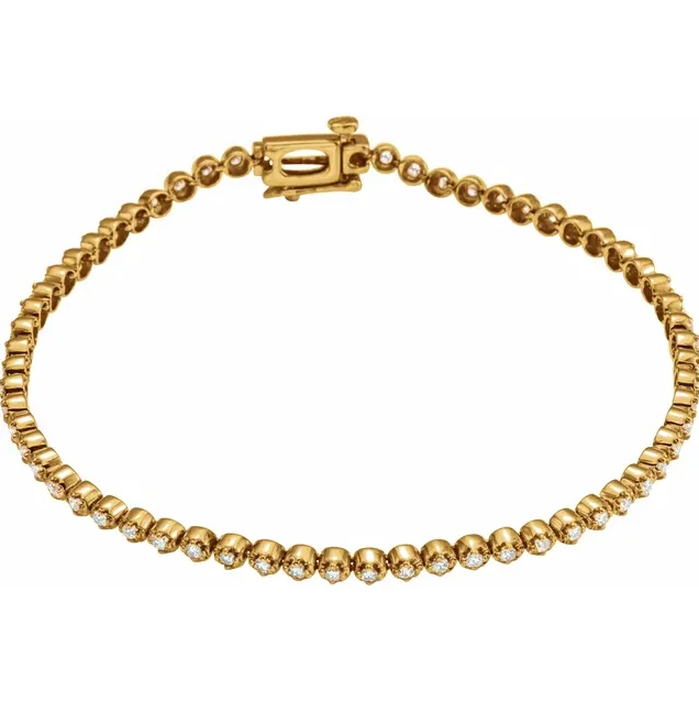 14YG Diamond Tennis Bracelet