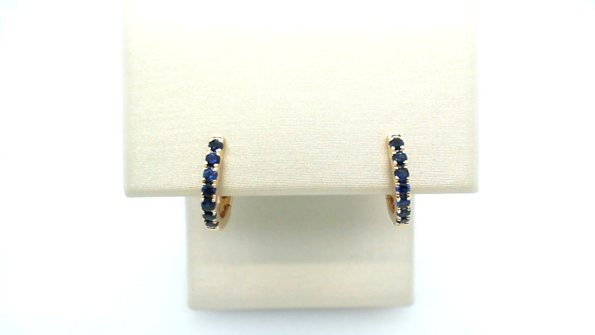 Sabrina Design Sapphire Hoop Earrings