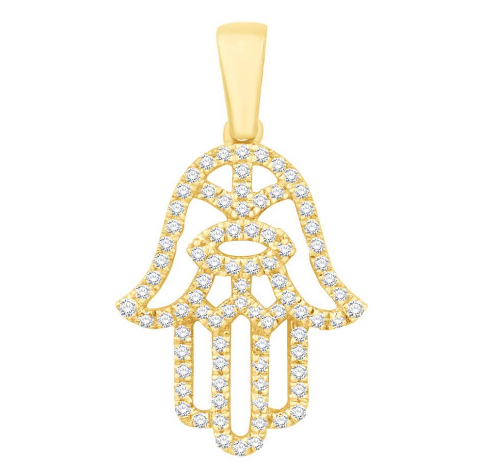 S.Kashi Diamond Hamsa Pendant