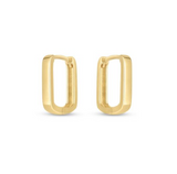 Royal Chain Square Huggie Hoop Earrings