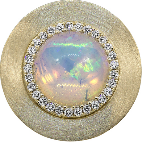 Rego Ethiopian Opal Shield Ring