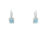 QCD Aquamarine and Diamond Drop Earrings