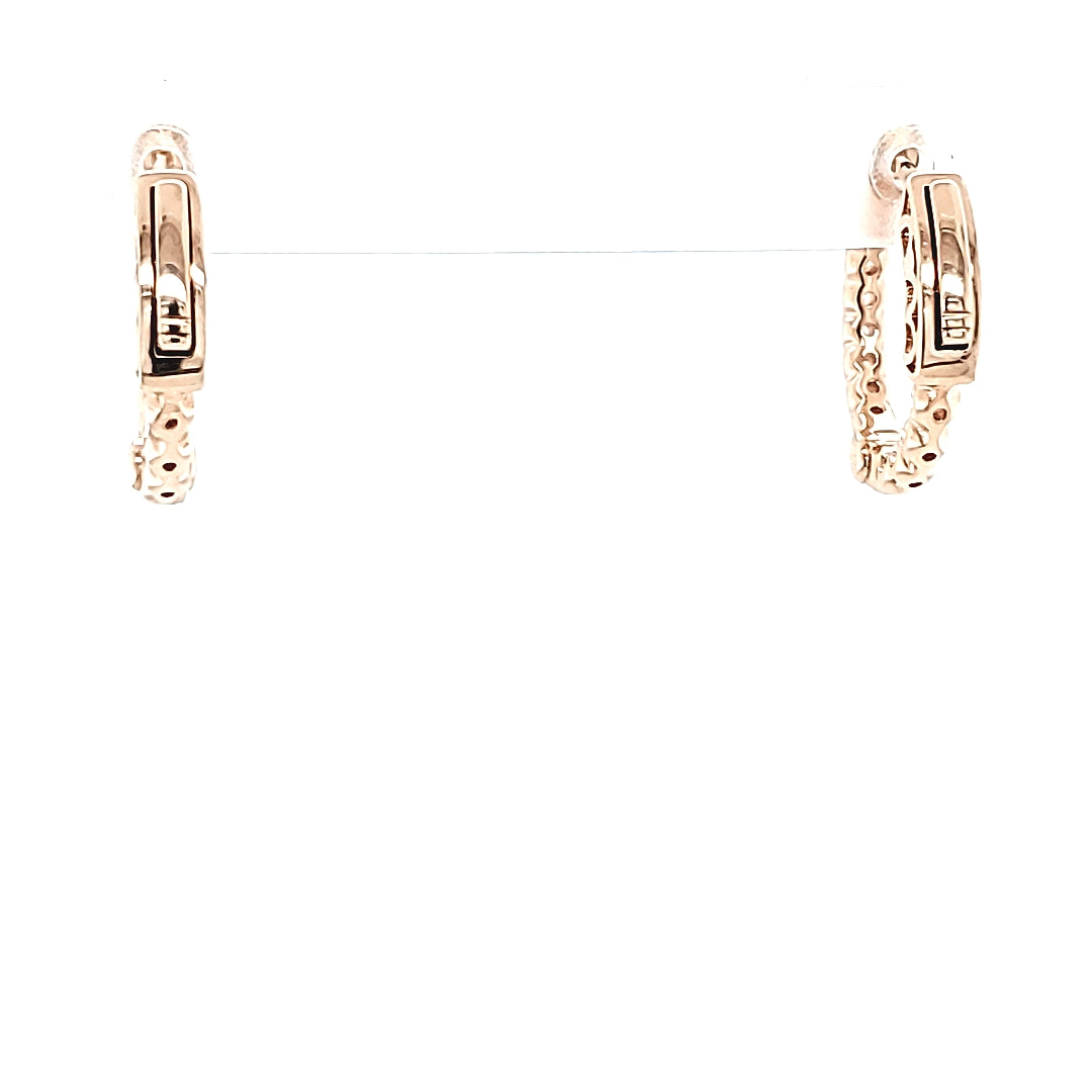 In & Out Hoops 14k Rose Gold 150-01225