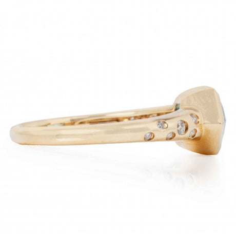 AGI Blue Topaz and Diamond Ring