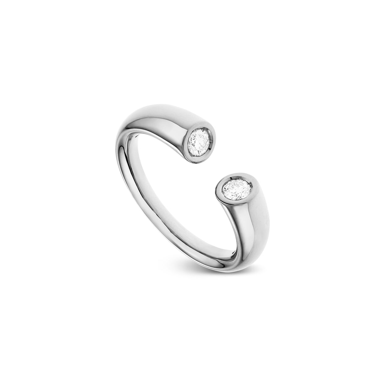 Open Foundation Diamond Bezel Ring
