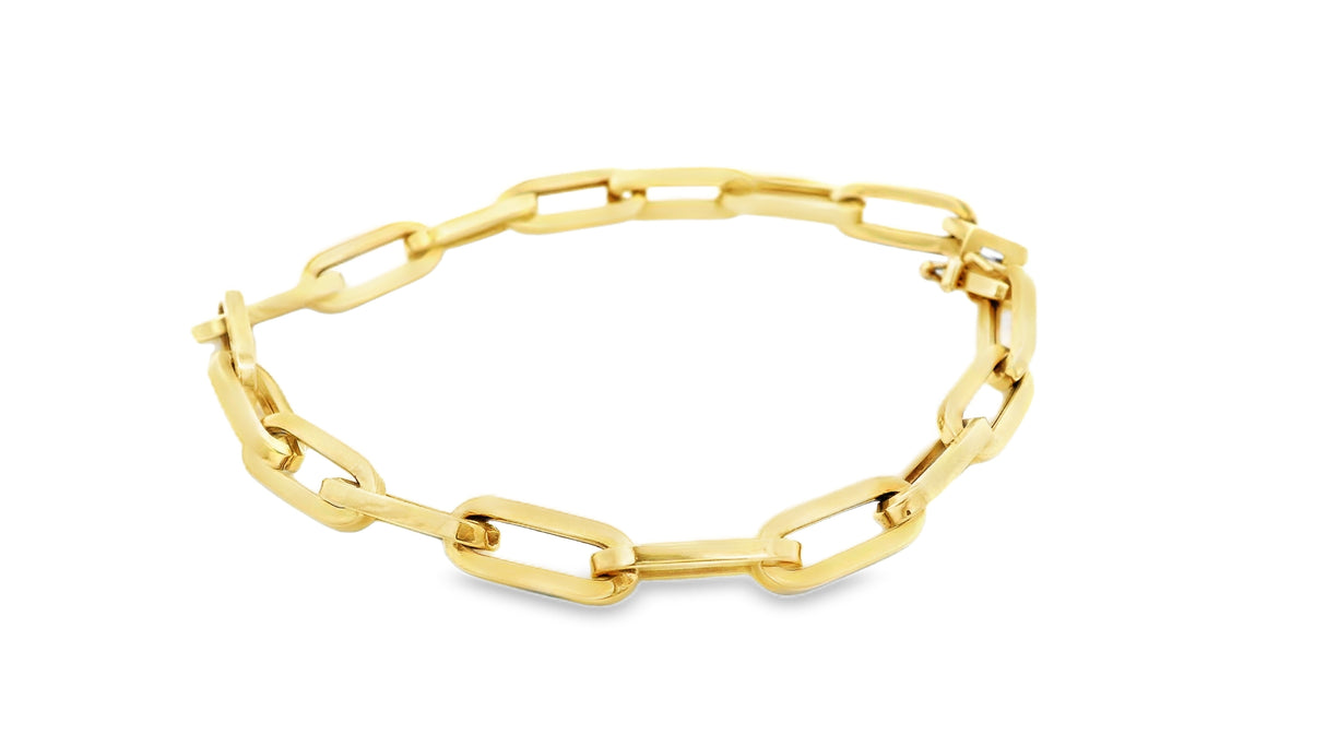Estate Gold Paperclip Link Bracelet