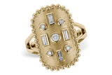 Allison Kaufman Satin Bezel Set Diamond Ring