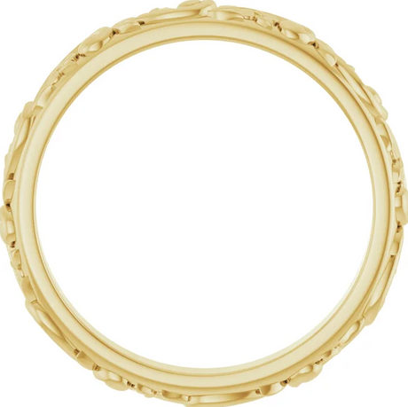 Stuller Floral Sculptural  Gold Band