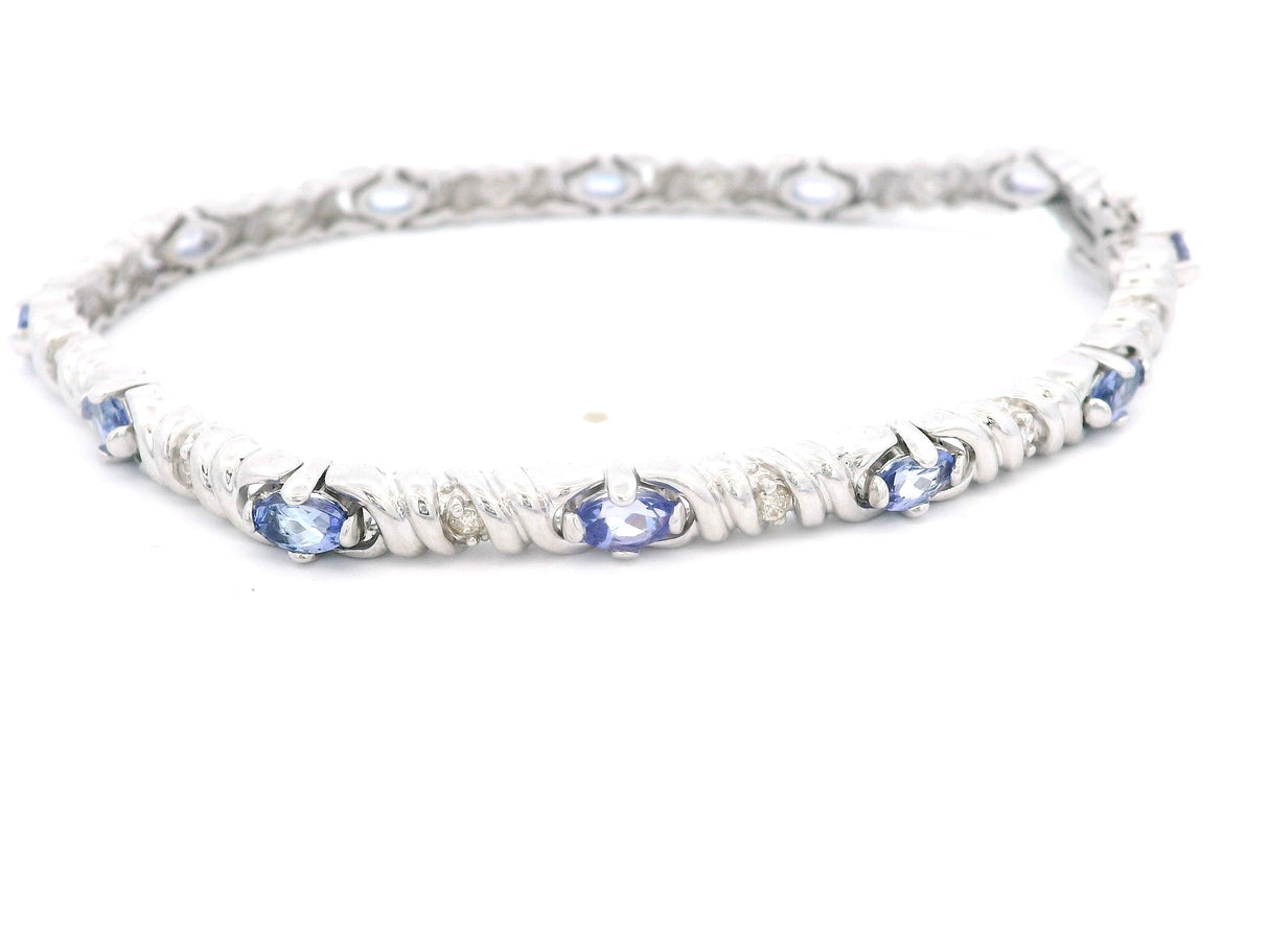 Estate Tanzanite and Diamond Bracelet