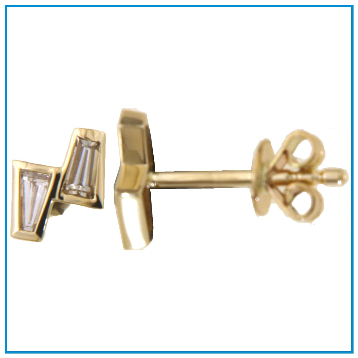 Daisun Tapered Baguette Diamond Stud Earrings