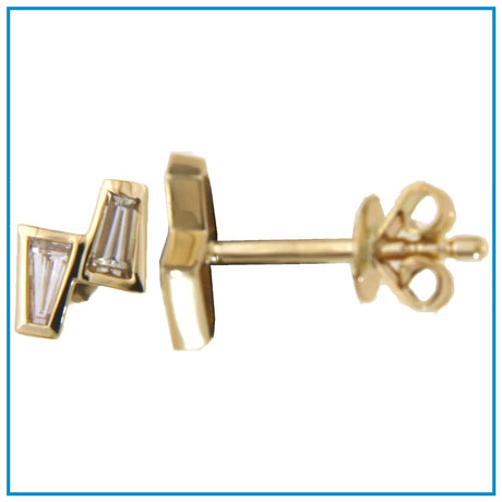 Daisun Tapered Baguette Diamond Stud Earrings